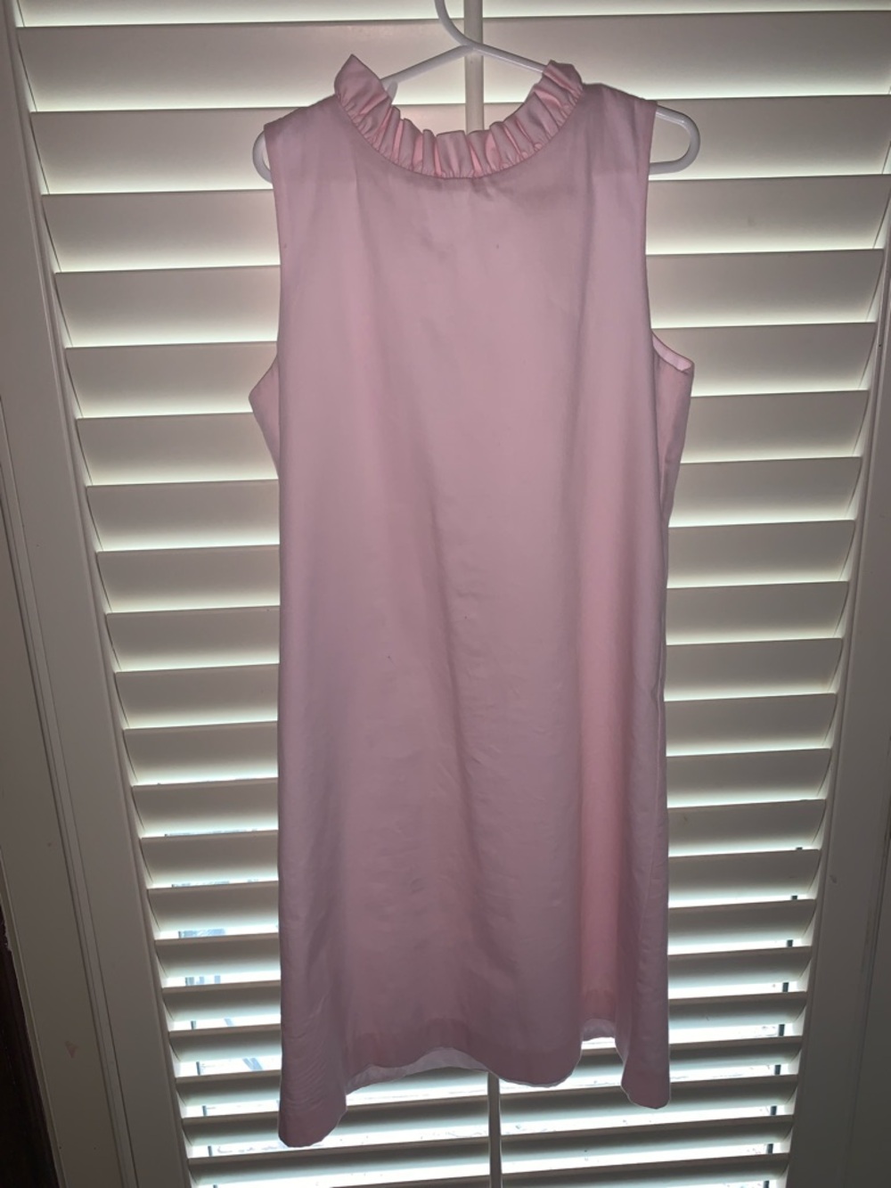Little English Pink Ruffle-Neck Sleeveless Shift Dress